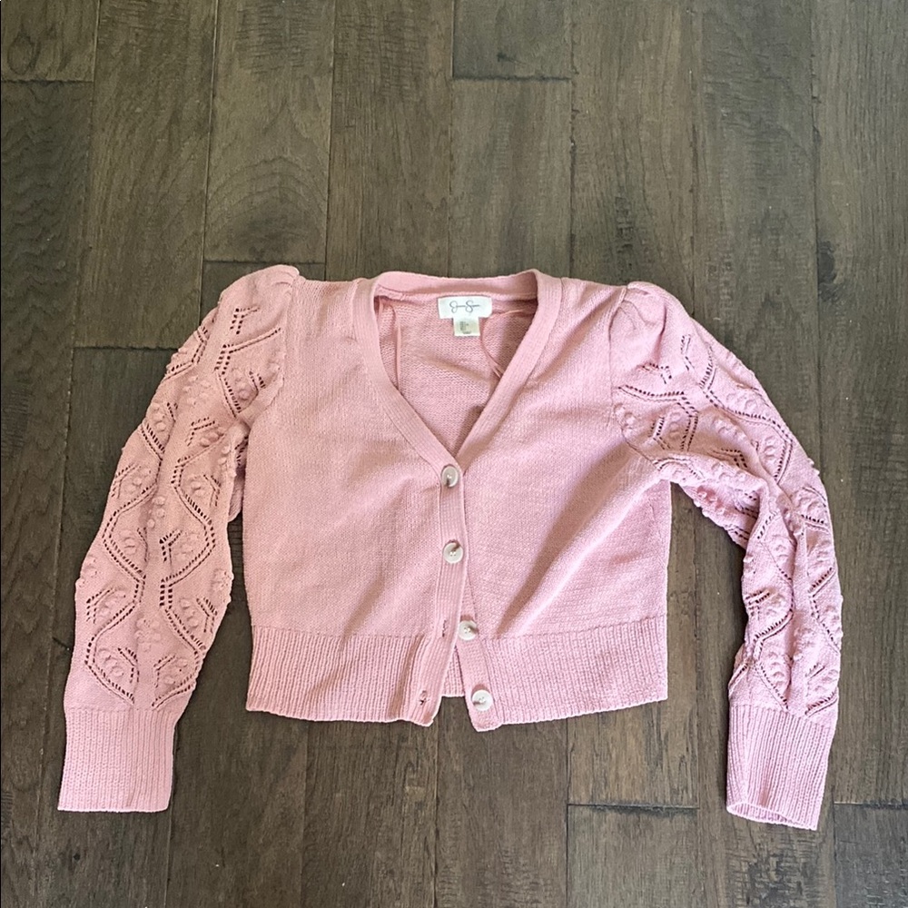 Jessica Simpson Pink Knit Cardigan Sweater